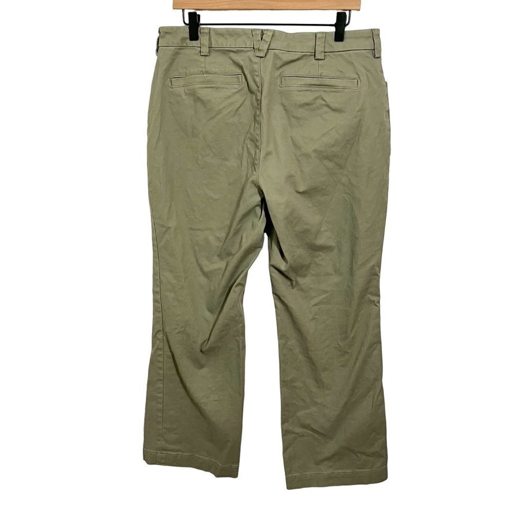 Duluth Trading Womens Green Chino Pants Size 12 / 29 Straight Leg Stretch - Picture 2 of 7